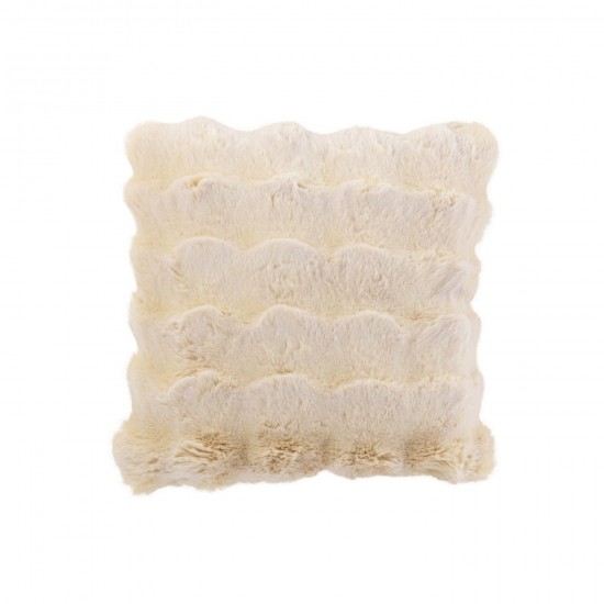 J Line Kussen Wave Polyester Crème sierkussens sierkussentjes JO46598.