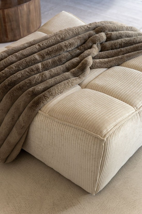 Jline Plaid Ancho Corduroy Poliéster Taupe.