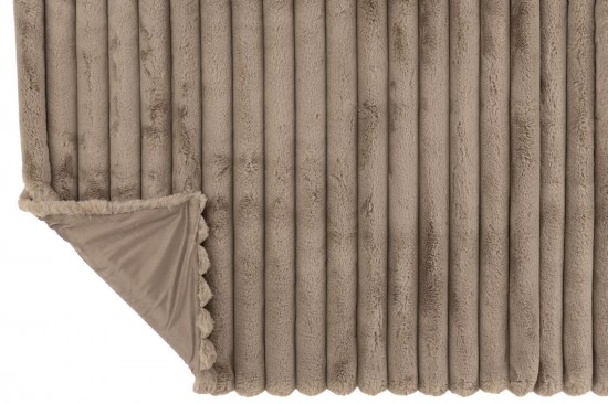 J Line Jolipa Plaid Large Corduroy Polyester Taupe.