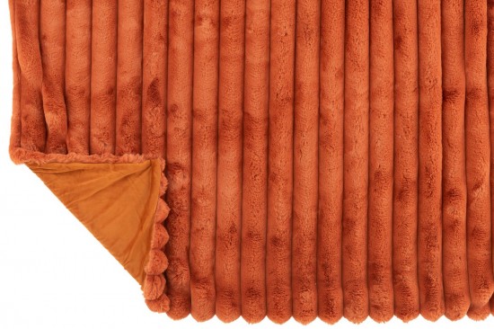 J Line Jolipa Plaid Large Corduroy Polyester Rouille.