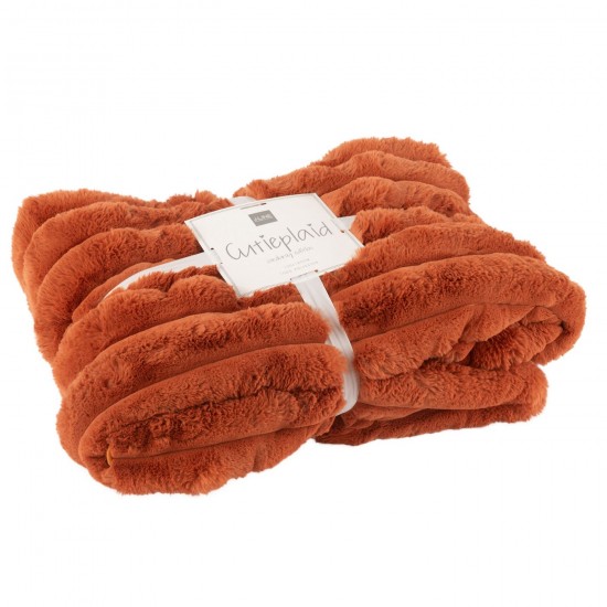 J Line Plaid Large Corduroy Polyester Roest plaids deken dekens dekentjes quilts JO46611.