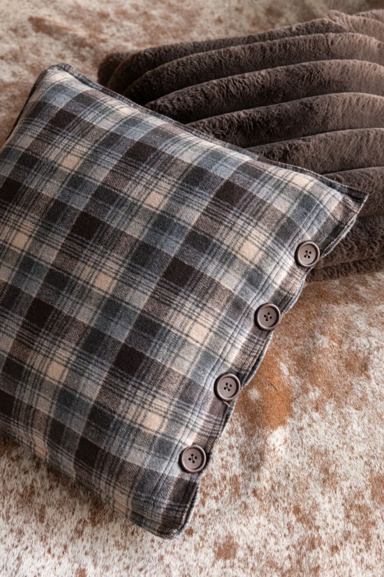 Jline Cojín Ancho Corduroy Poliéster Chocolate.