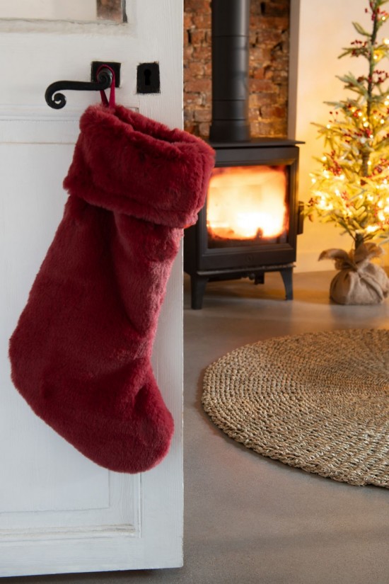 Jline Calcetín Para Colgar Cutie Poliéster Burdeos.