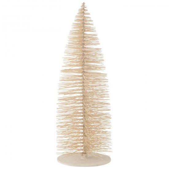 J Line Kerstboom Decoratief Glitter Hout Wit Extra Large kerstbomen JO47043.