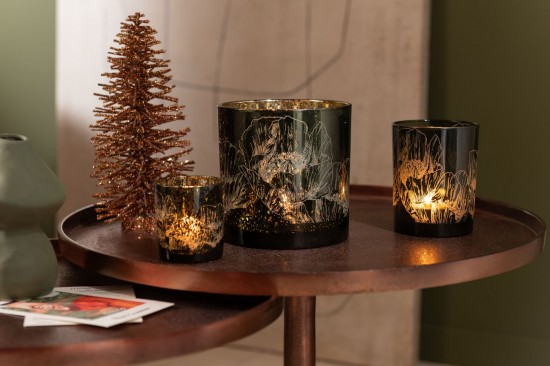 Jline Arbol De Navidad Decorativo Lentejuelas Madera Marron Medium.