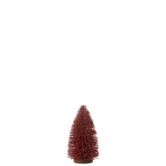 J Line Kerstboom Decoratief Bessen Plastiek Rood Medium kerstbomen JO47055.
