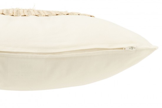 J Line coussins Jolipa Coussin Bonnet Let S Get Cozy Coton Blanc Beige.