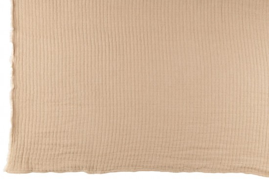 J Line Jolipa Plaid Teddy Lignes Couture Coton Polyester Beige.