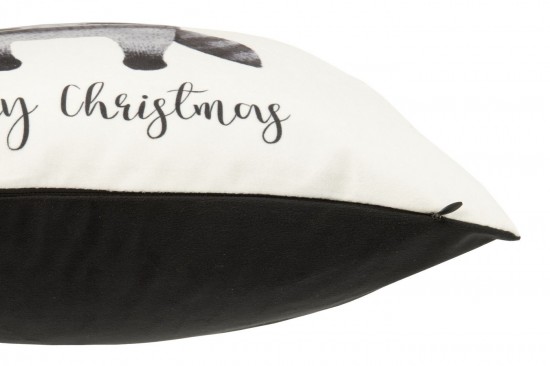 J Line coussins Jolipa Coussin Raton Laveur Pull Velours Blanc Noir.