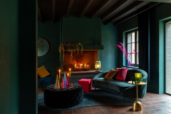 Jline Cojín Terciopelo Ocre Rosa Surtido De 3.