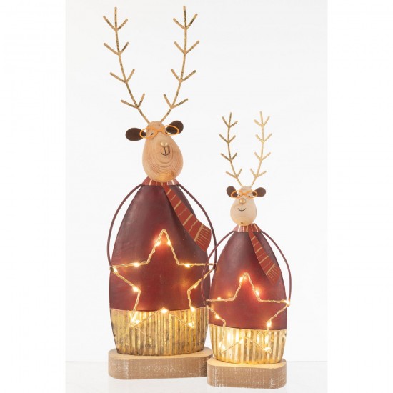 Jline Rendier Deco Sjaal Bril Led Metaal Roest Goud Large.