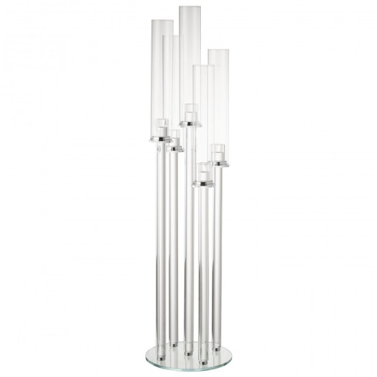 J Line Kaarshouder 5 Dun Glas Transparant kaarshouders kaarsenhouders kandelaars JO47258.