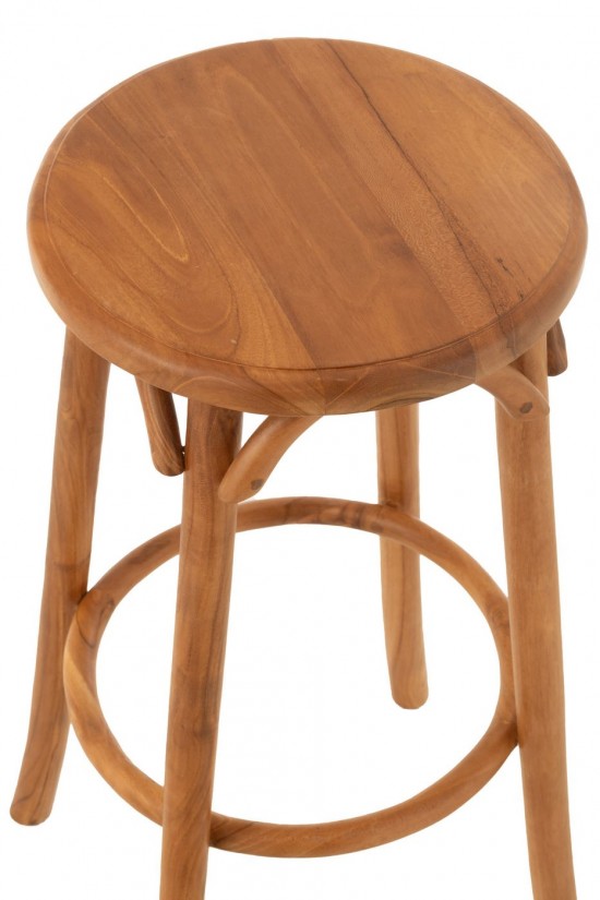 J Line Bar Stool Ali Teak Wood Natural bar chairs stools.
