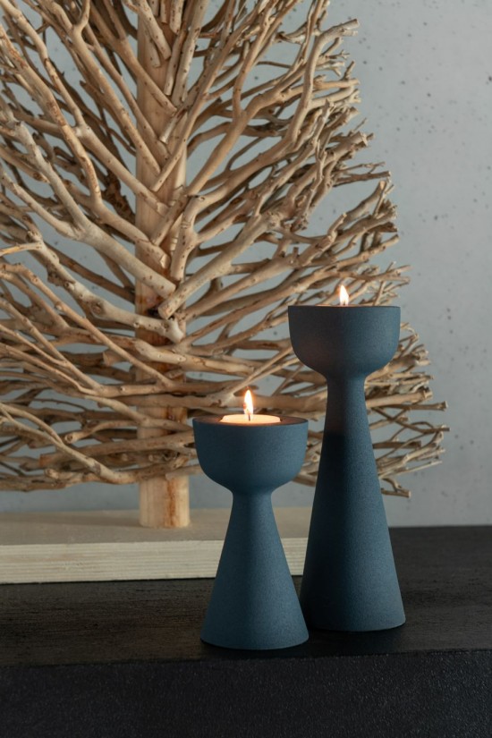 Jline Candelabro Cono Alu Azul S.
