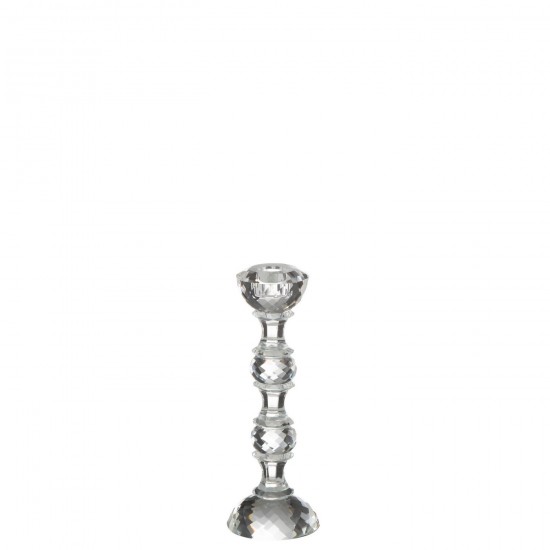 J Line Kandelaar Marie Kristal Transparant Large kaarshouders kaarsenhouders kandelaars JO47320.