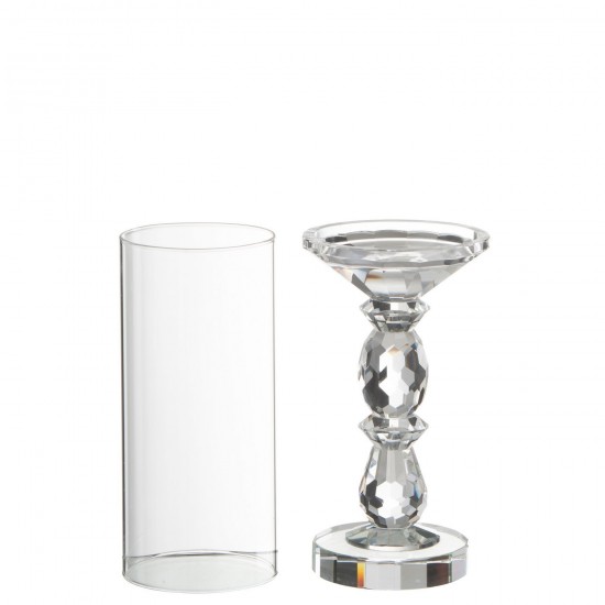 J Line Hurricane Marie Crystal Transparent Large candleholders candle holders candlesticks.