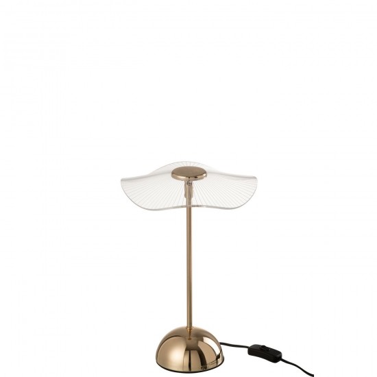 Jline Lámpara Led Flor Metal Plástico Oro Small.