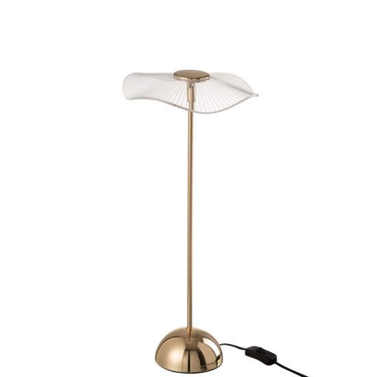 Jline Lámpara Led Flor Metal Plástico Oro Large.