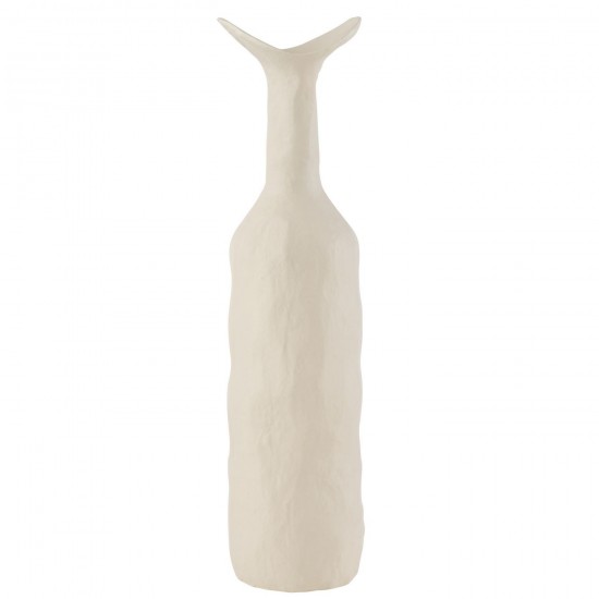 J Line Vaas Agra Aluminium Wit Large grote vazen Grote vaas Hoge vazen Hoge vaas JO47574.