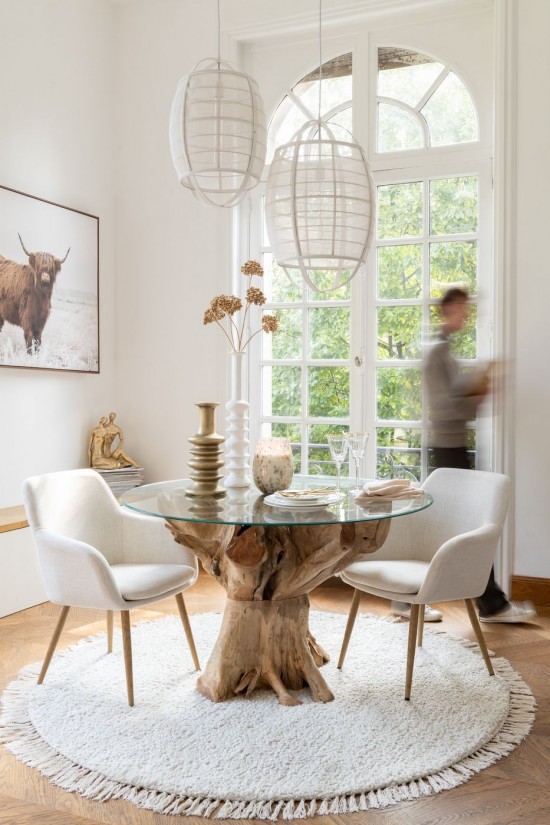 J Line Decorazione Da Parete Paesaggio Yak Legno Di Pino Resina Bianco Marrone Decoracion Mural Paisaje Yak Pino Poliresina Bl.