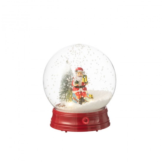 J Line Sneeuwbol Kerstman Boom Led Resine sneeuwtjes waterballen JO47961.