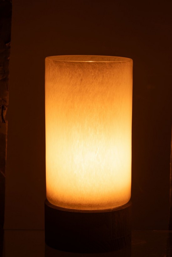 J Line Grands vases Grand vase Vases hauts Vase haut. Jolipa Photophore Vase Ray Verre Bois De Saule Gris Noir Medium.