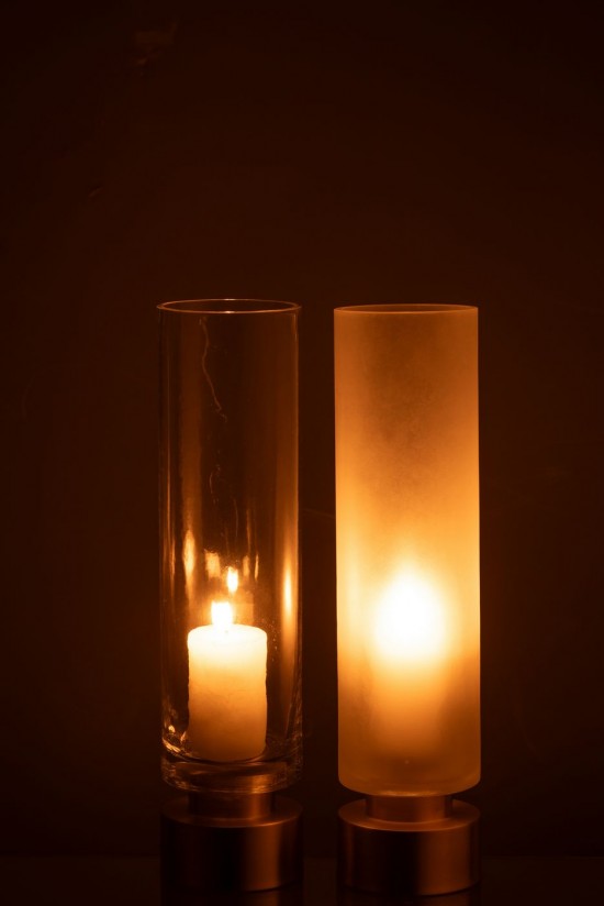 J Line Grands vases Grand vase Vases hauts Vase haut. Jolipa Photophore Vase Pia Verre Cuivre Transparent Or Large Assortiment.