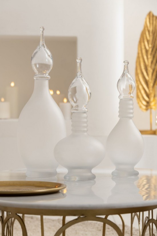 Jline Jarron Tapadera Phial Deco Joey Vidrio Transparente Small.