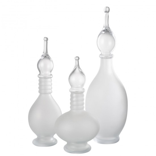 J Line bouteilles Jolipa Vase Bouchon Deco Fiole Jo Verre Transparent Large.
