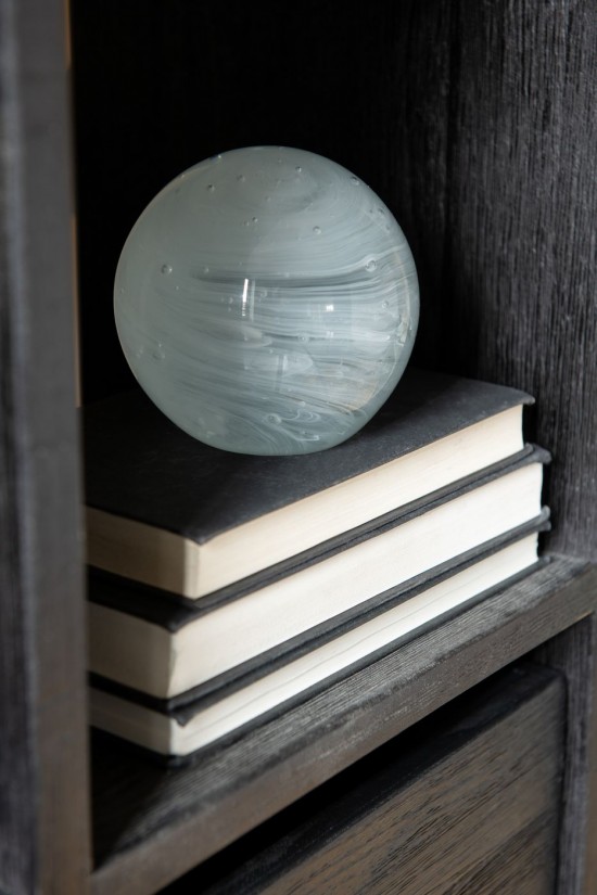 Jline Pisapapeles Twister Redondo Vidrio Blanco Large.