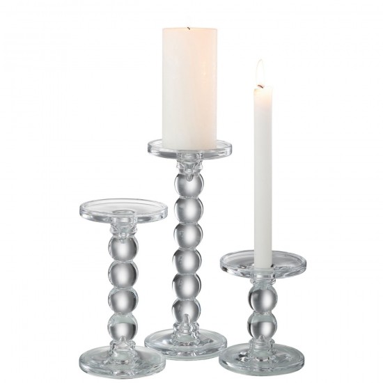 Jline Kaarshouder Druppels Glas Transparant Large.