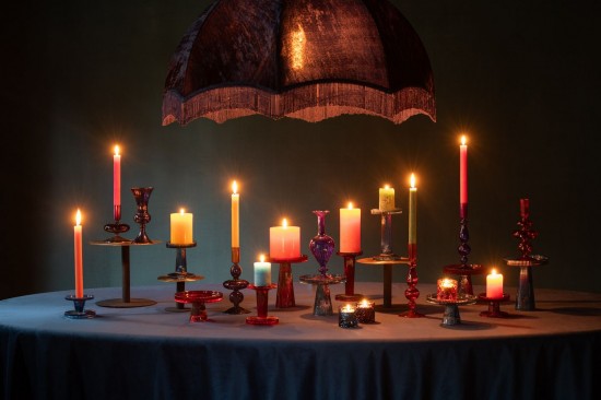 J Line Set 3 Portacandele Nelly Vetro Blu Set De 3 Portavelas Nelly Vidrio Azul.