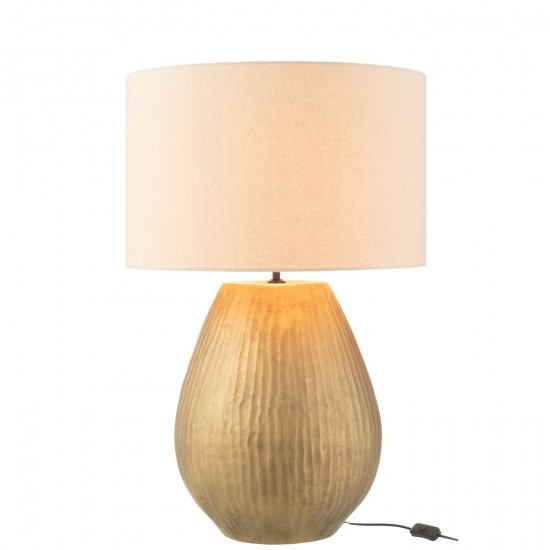 J Line Lamp Nebu Rond Keramiek Goud Large Tafellampen Leeslichten Leeslampen Binnenverlichting JO48557.