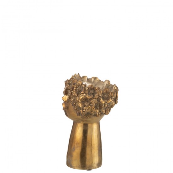 J Line cachepots de fleur Jolipa Cachepot Nebu Poly Or Small.