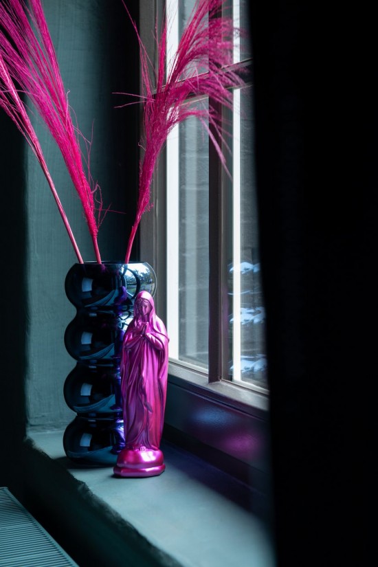 Jline Jarrón Oruga Azul.