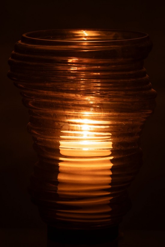 J Line vases Jolipa Vase Tornado Verre Gris Large.