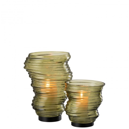 Jline Vaas Tornado Glas Groen Small.