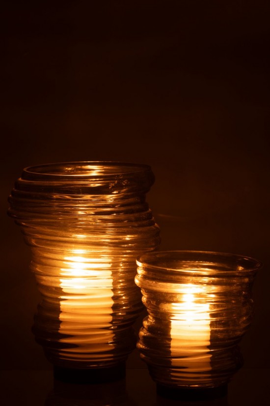 Jline Vase Tornado Glas Grün Small vases.