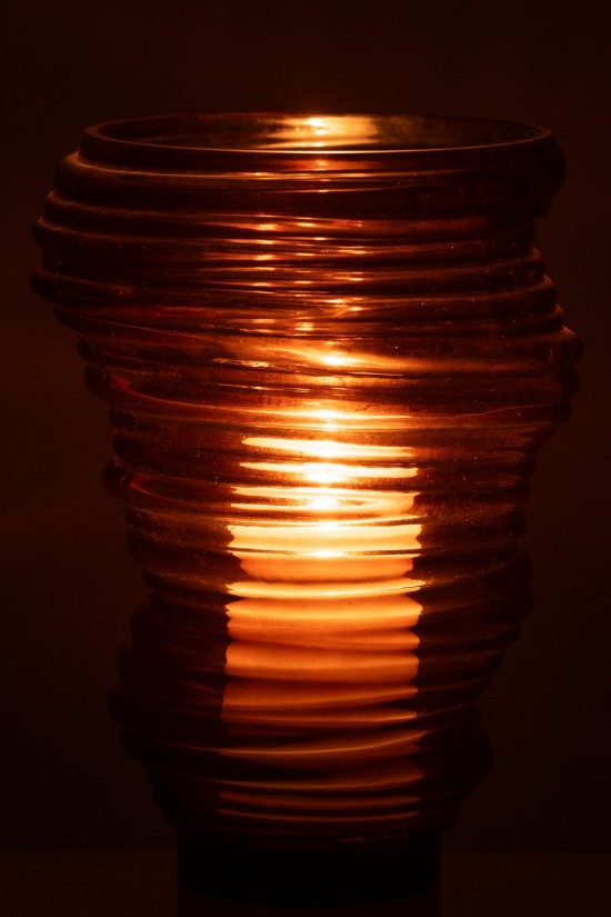 J Line vases Jolipa Vase Tornado Verre Marron Large.