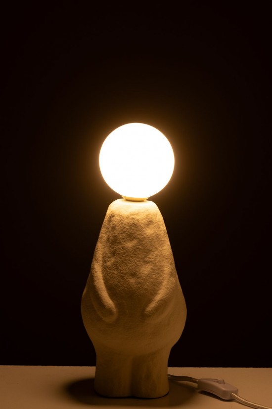 J Line Éclairage Armatures Luminaires D'intérieur Pieds De Lampe Avec Abat Jour Lampes De Table Jolipa Lampe Verre Globe Pierr.