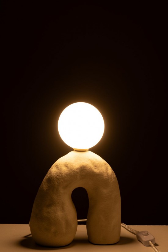 J Line Éclairage Armatures Luminaires D'intérieur Pieds De Lampe Avec Abat Jour Lampes De Table Jolipa Lampe Sur Pied Verre Gl.