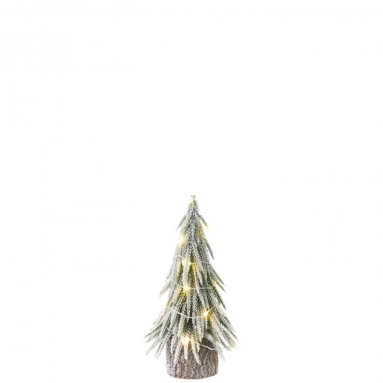 J Line Kerstboom A Led Kunststof Sneeuw Groen Small kerstbomen JO48765.