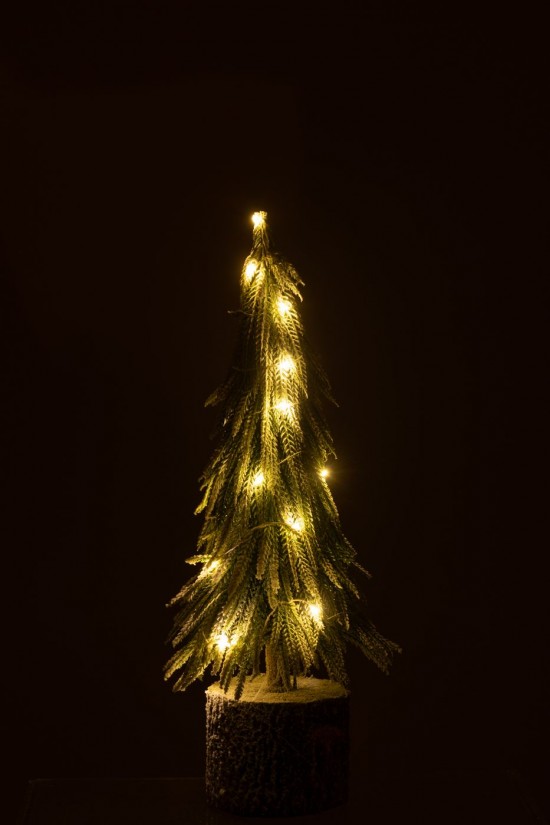 J Line arbres sapins de noel sur pied Jolipa Sapin De Noel A Led Artificiel Neige Vert Medium.