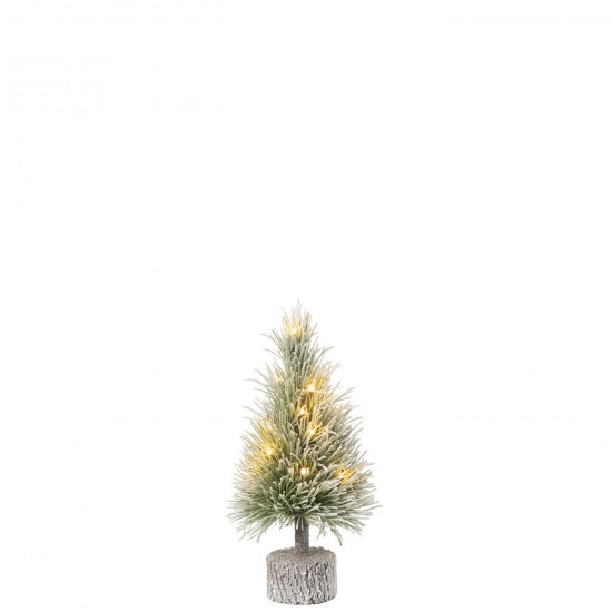 J Line Kerstboom B Led Kunststof Sneeuw Groen Small kerstbomen JO48776.