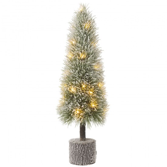 J Line Kerstboom B Led Kunststof Sneeuw Groen Large kerstbomen JO48778.