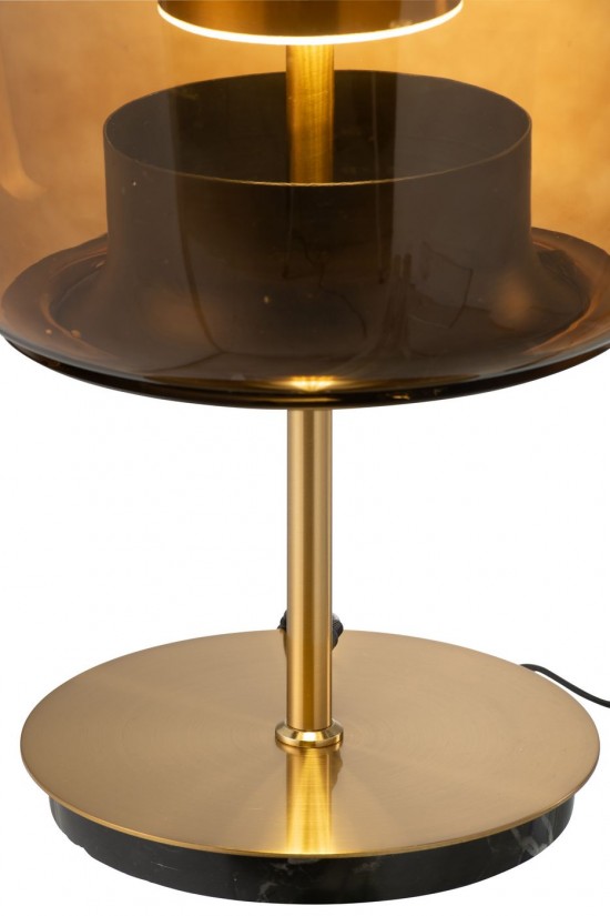 J Line Table Lamp Led Glass Brown Table Lights.