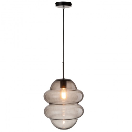 J Line Hanglamp Honinglepel Glas Grijs hang pendellampen licht JO48795.