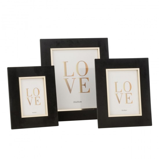 J Line Cadre photo simple Cadres photo simple Jolipa Cadre Photo Dita Velours Noir Large.