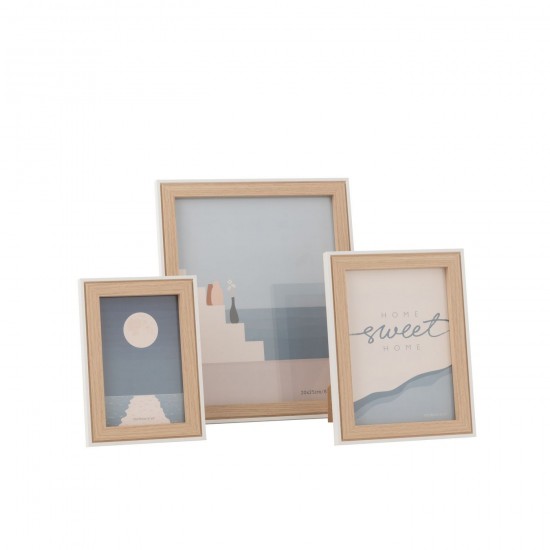 J Line Cadre photo simple Cadres photo simple Jolipa Cadre Photo Chloe Mdf Naturel Blanc Large.