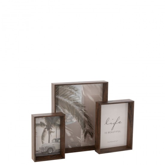 J Line Cadre photo simple Cadres photo simple Jolipa Cadre Photo Moira Mdf Marron Large.